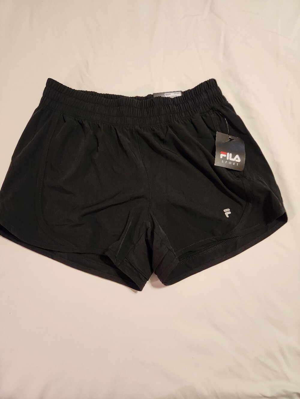 Fila Mid-Rise Tru-Dry Elastic Waist Zip Pockets Pull-on Athletic Short NWT